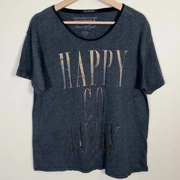 WILDFOX | ASTROLOGY SHIRT HAPPY  GO LUCK TEE - Picture 2 of 11